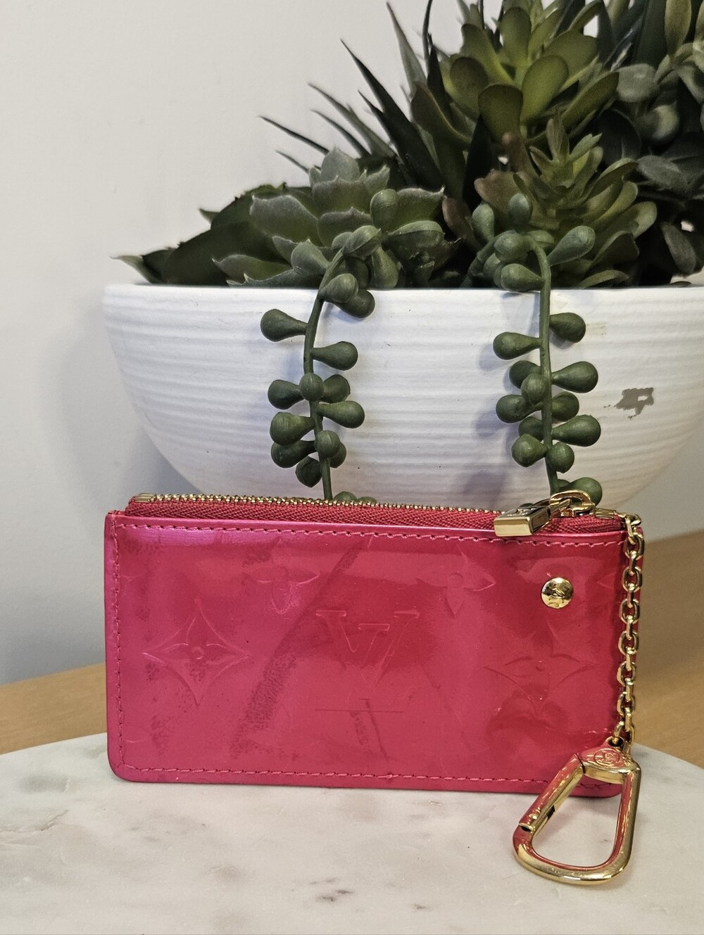 Louis Vuitton Cles Vernis Monogram Key Pouch in Hot Pink ✨️ - Picture 8 of 8